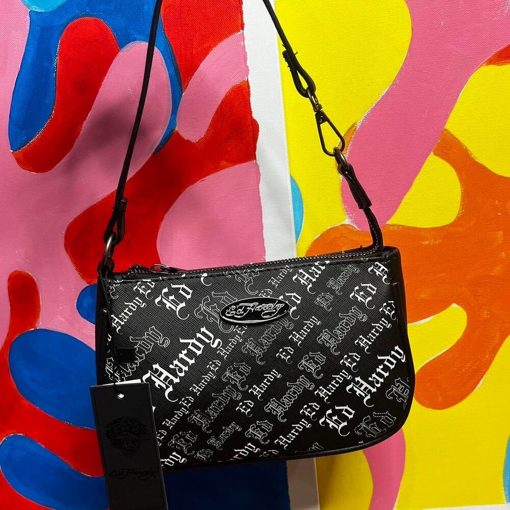 Ed hardy black crossbody bag